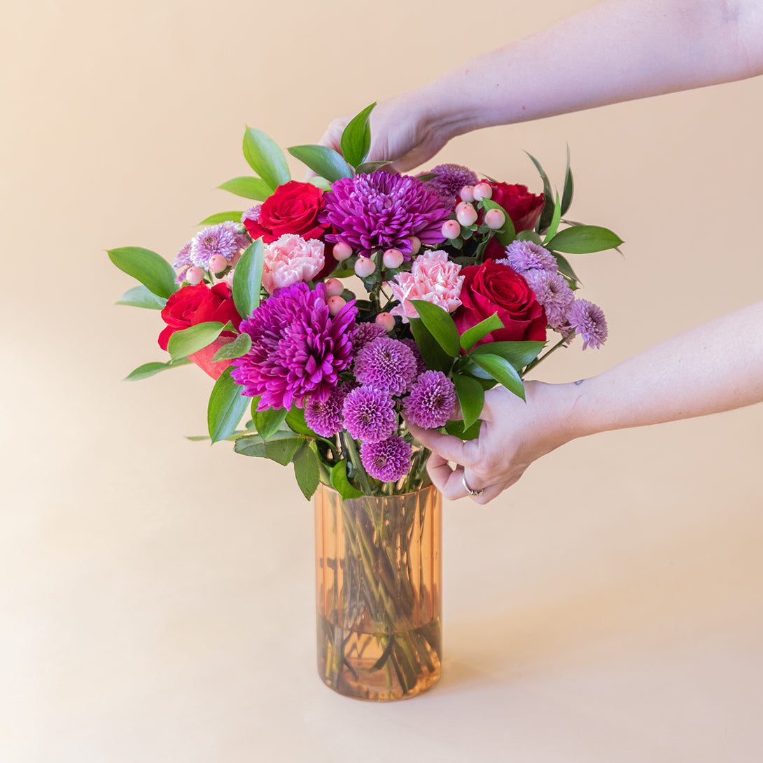 The Enchantment – Bouquet with Red and Purple Flowers