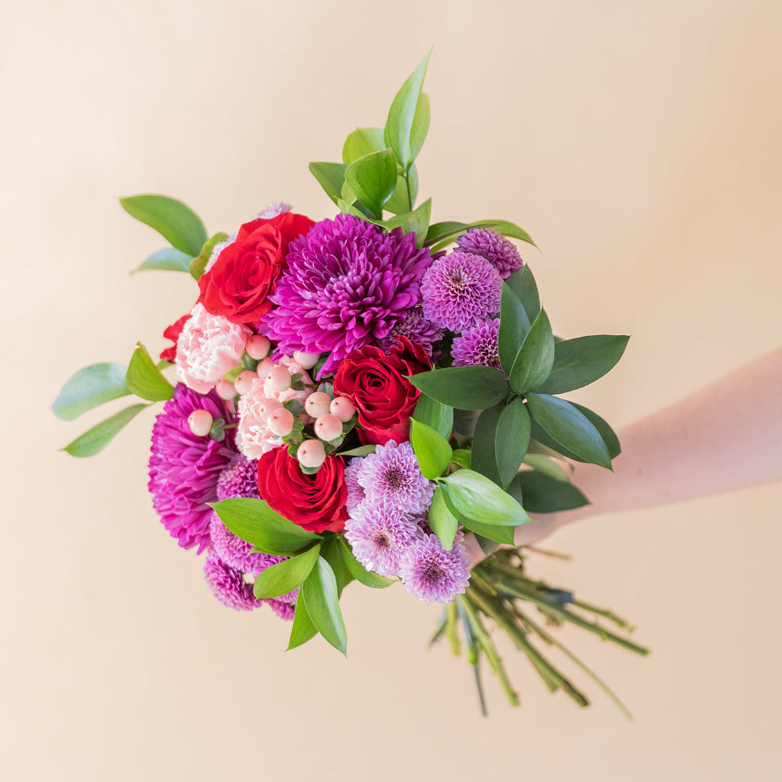 The Enchantment – Bouquet with Red and Purple Flowers