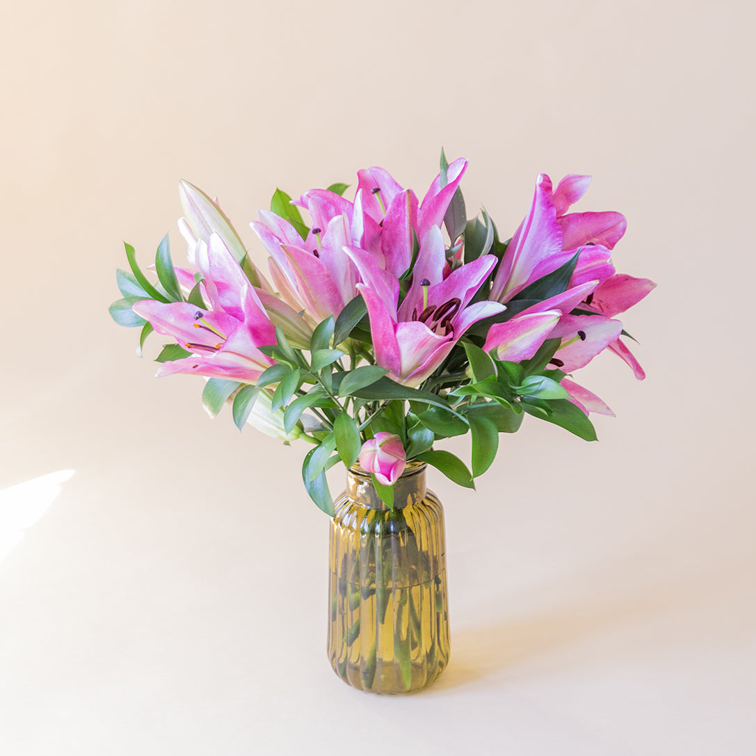 Pink Lilies – fragrant oriental lily bouquet by Aurelia Flowers