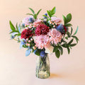 The Merlot – blue and burgundy flower bouquet by Aurelia Flowers
